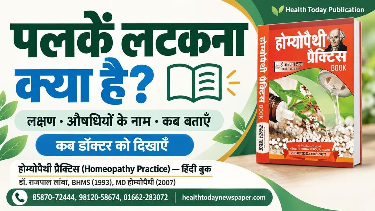 Health Today Publication का डिज़ाइन: पलकें लटकना और पुस्तक का कवर